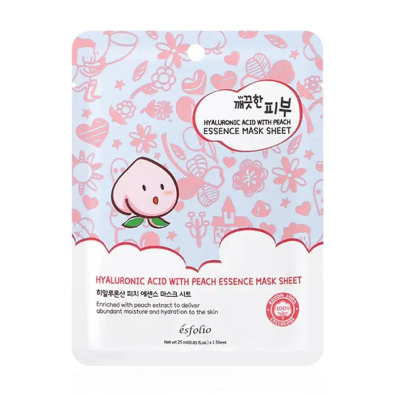 Esfolio Hyaluronic Peach Essence Mask Sheet 25ml