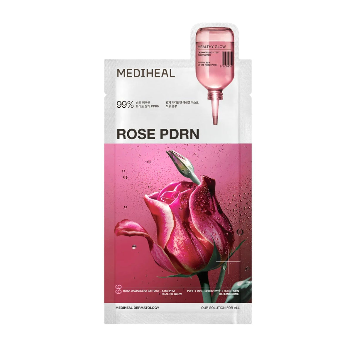 MEDIHEAL ROSE PDRN HEALTHY GLOW SHEET MASK